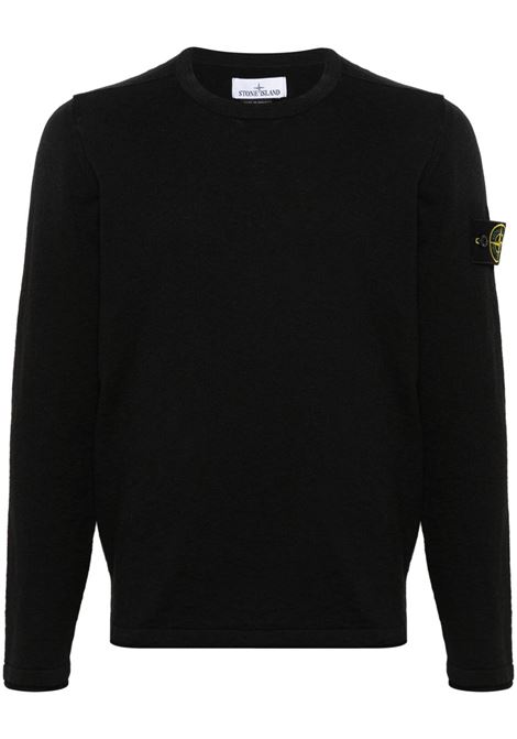 maglia cre neck 5100052 uomo nera STONE ISLAND | L1S15 5100052 S00B0V0029